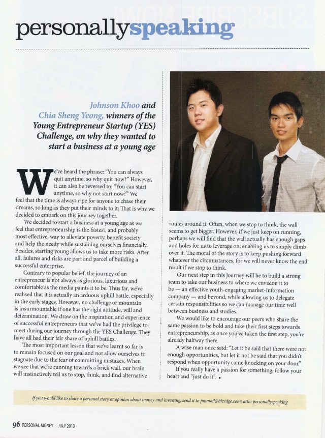 Personal Money Article